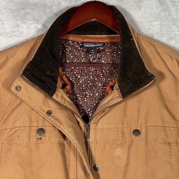 Patagonia Jacket Womens XL Brown Canvas Prairie Dawn 3-in-1 Barn Coat - Picture 3 of 16